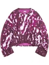 Shop Dries Van Noten Draped Sweatshirt In Pink