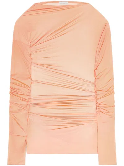 Dries Van Noten Draped T-shirt In Nude