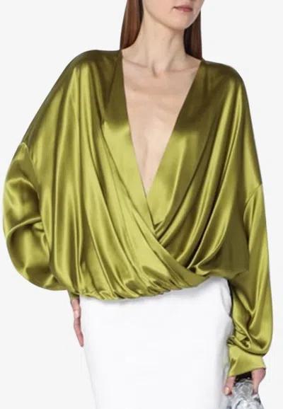 Dries Van Noten Draped V-neck Top