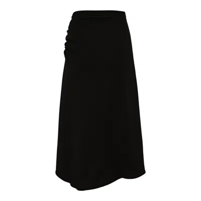 Dries Van Noten Drapped A-line Skirt In Black