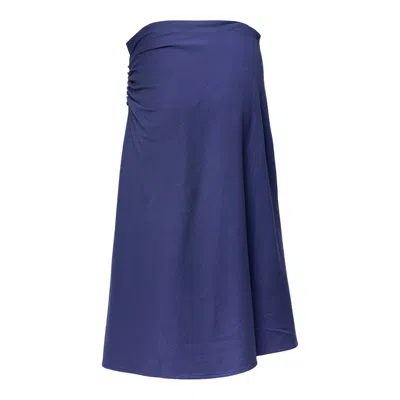 Dries Van Noten Drapped A-line Skirt In Purple