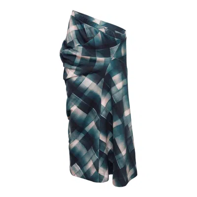 Dries Van Noten Drapped Skirt In Blue