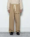 Dries Van Noten Cotton Trousers With Elastic Waistband And Pockets In Beige