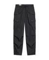 Dries Van Noten Water Repellent Drawstring Cargo Trousers In Black