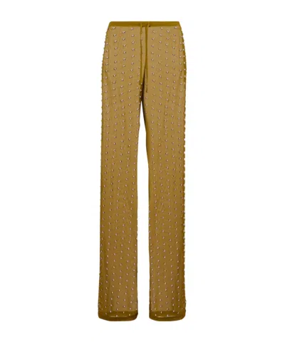 Dries Van Noten Drawstring Casual Pants In Brown