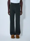 Dries Van Noten Men Drawstring Cotton Pants In Gray