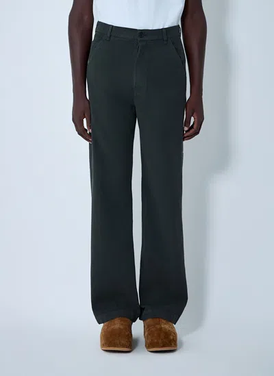 Dries Van Noten Drawstring Cotton Pants In Gray