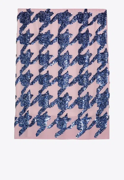 Dries Van Noten Drawstring Sequined Skirt In Brown