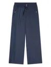 Dries Van Noten Drawstring Side-pocket Trousers In Blue