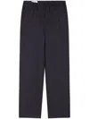 Dries Van Noten Drawstring Straight Trousers In Blue