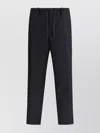 Dries Van Noten Drawstring Waist Straight Leg Trousers In Black