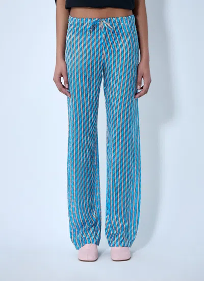 Dries Van Noten Drawstring Wide-leg Trousers In Blue