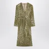 Dries Van Noten V-neck Belted Midi Dress