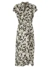 Dries Van Noten Dilian Printed Midi Dress In White