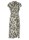 Dries Van Noten Dilian Printed Midi Dress In Black