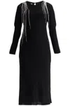 Dries Van Noten Davion Crystal Embellished Midi Dress In Black