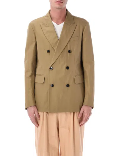 Dries Van Noten Balto Double-breasted Jacket In Brown
