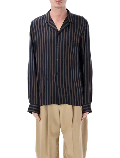Dries Van Noten Sleek Cupro Shirt For Men In Multi