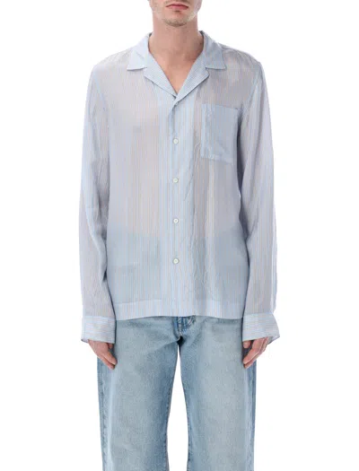 Dries Van Noten Relaxed Fit Long-sleeve Shirt In Blue