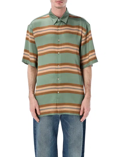 Dries Van Noten Cassidye Stripe Short-sleeve Shirt In Multi