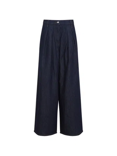 Dries Van Noten Indigo Pamplona Denim Pants In Blue