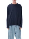Dries Van Noten Long Sleeve Crew Neck Cotton T-shirt In Black