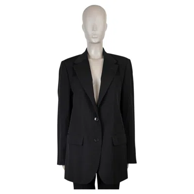 Pre-owned Dries Van Noten Dries Van Ntoen Black Wool 2014 Classic Blazer Jacket 40 M