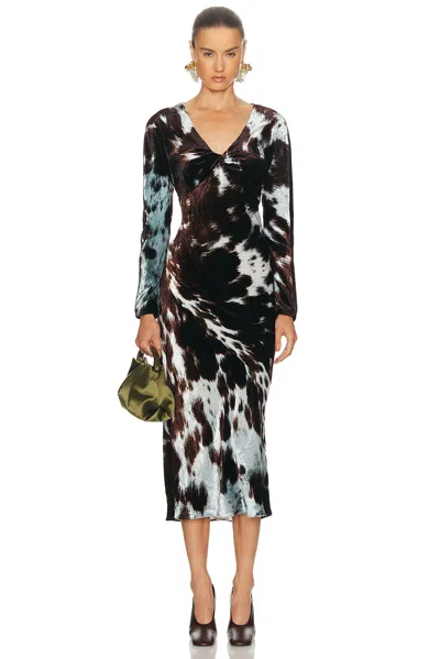 Dries Van Noten Duska Dress In Brown