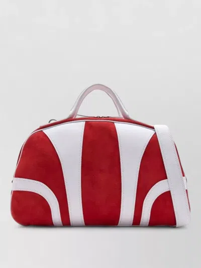 Dries Van Noten Dustin Medium Leather Shoulder Bag In Red