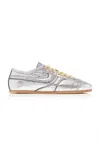 Dries Van Noten Silver Leather Sneakers In Silver