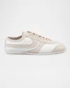 DRIES VAN NOTEN DUSTIN MIXED LEATHER RETRO SNEAKERS
