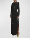 Dries Van Noten Duzco Embellished Maxi Dress In Black