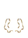 Dries Van Noten Wave Stud Earrings In Gold