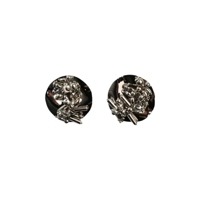 Pre-owned Dries Van Noten Earrings 'silver' | Grey | Women's Size Onesize
