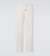 Dries Van Noten Linen, Wool, Silk, And Cashmere Suit Pants In Ecru
