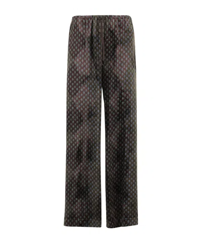 Dries Van Noten Elastic Waist Casual Pants In Animal Print