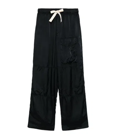 Dries Van Noten Elastic Waist Casual Pants In Black