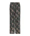 Dries Van Noten Waistband Pants Wide Leg Textured Fabric In Black