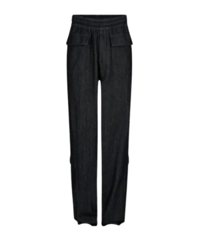 Dries Van Noten Elastic Waist Casual Pants In Black