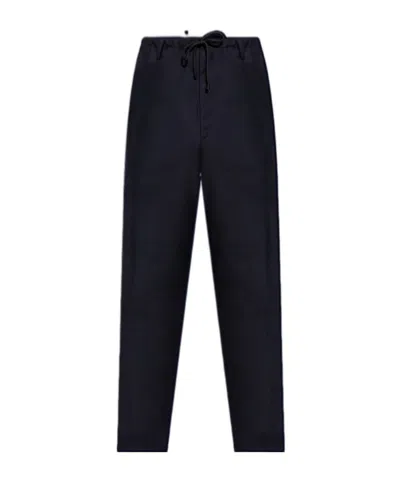 Dries Van Noten Elastic Waist Casual Pants In Black
