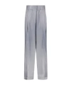 Dries Van Noten Wide Leg Trouser With Pleat And Pocket In Gray