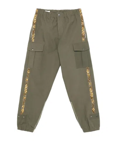 Dries Van Noten Bead-embellished Trousers In Green