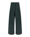 Dries Van Noten Comfortable Trousers With Elastic Waistband And Back Pocket In Green