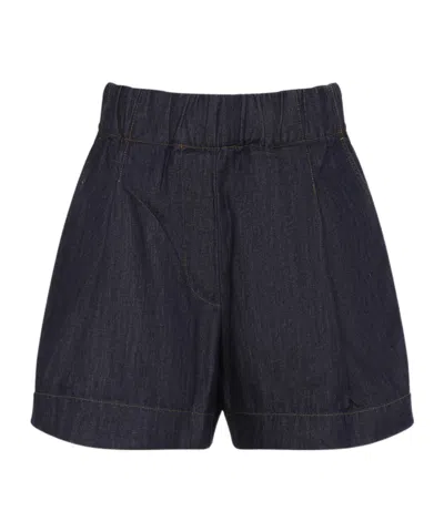 Dries Van Noten Pila Denim Shorts In Blue