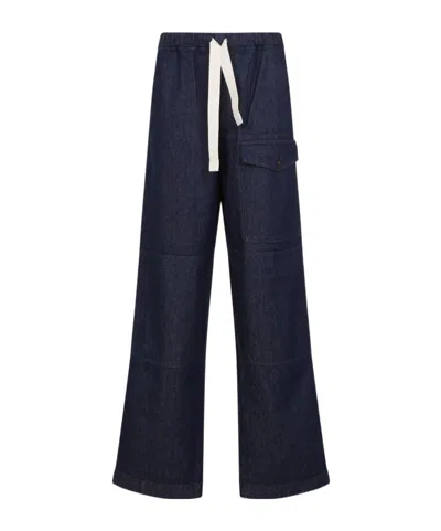Dries Van Noten Elastic Waist Jeans In Black