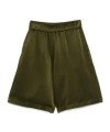 Dries Van Noten Elastic Waist Shorts In Green