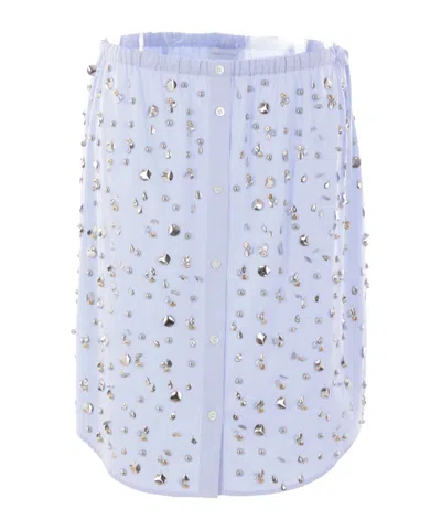 DRIES VAN NOTEN DRIES VAN NOTEN EMBELLISHED CURVED HEM SKIRT