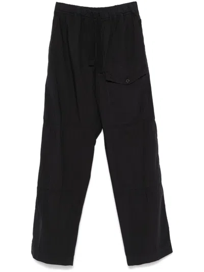 Dries Van Noten Elasticated Drawstring Trousers For Men In Black