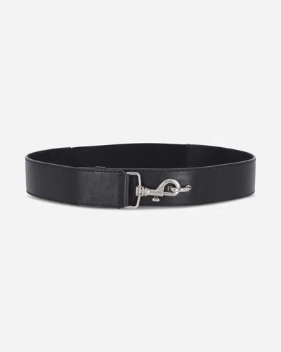 Dries Van Noten Elasticated Leather Belt In Black
