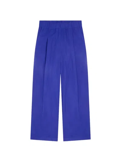 Dries Van Noten Elasticated Overdyed Pants In Blue